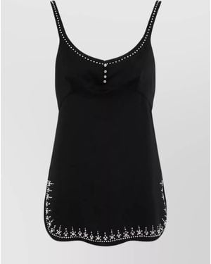 Rabanne Studded Asymmetric Sleeveless Mini Dress - Black