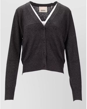 Isabel Marant Carline Cardigan V Neckline Long Sleeves - Black