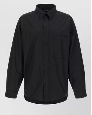 Balenciaga Logo Patch Shirt - Blue
