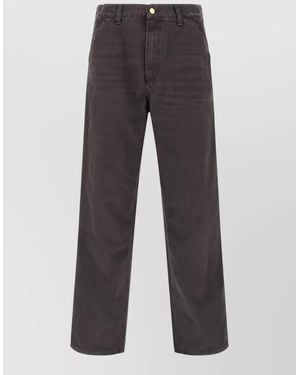 Carhartt Single Knee Straight-Leg Trousers - Grey