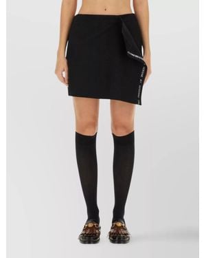 Moschino Wool Wrap Skirt - Black