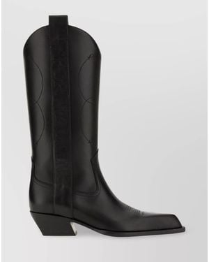 Off-White c/o Virgil Abloh Leather Texan Boots - Black