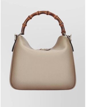 Gucci Bamboo Handle Cross-Body Bag And Satchel - Natural