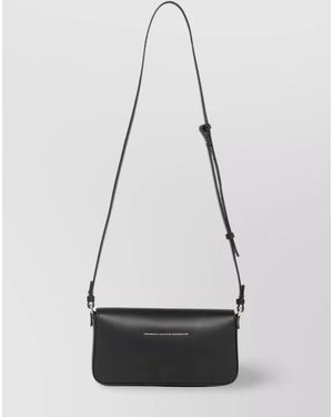 MM6 by Maison Margiela Circle Leather Shoulder Bag - White