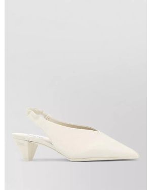 Loewe Leather Origami Cubic Mules - Natural