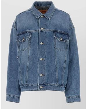 Magliano Denim Jacket Loose Fit Long Sleeves - Blue