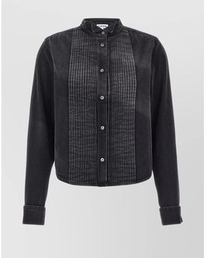 Loewe Cotton Pleated Denim Shirt - Blue