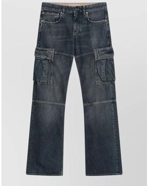 Balenciaga Trousers Belt Loops Cargo And Back Pockets - Blue