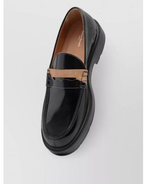 Maison Margiela Leather Loafers - Black