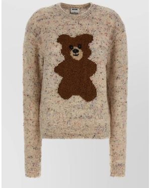 Moschino Wool Teddy Bear Sweater - Natural
