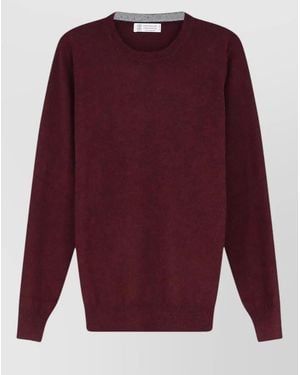 Brunello Cucinelli Cashmere Crew Neck Jumper Long Sleeves - Purple
