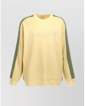Lanvin Embroidered Cotton Sweatshirt - Yellow
