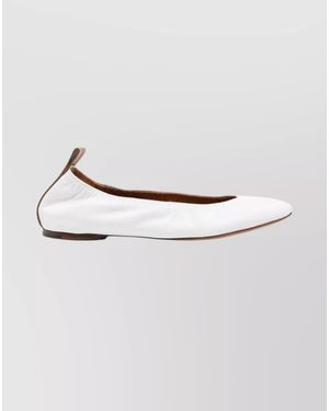 Lanvin Leather Ballerina Shoes - Metallic