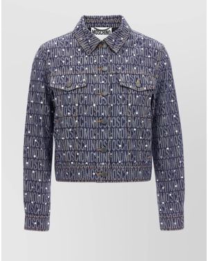 Moschino Cropped Jacket - Blue