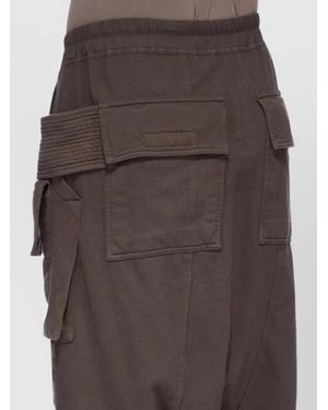 Rick Owens Cotton Drop-Crotch Cargo Bermuda Shorts - Brown