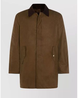 Barbour Long Sleeve Coat Corduroy Collar - Brown