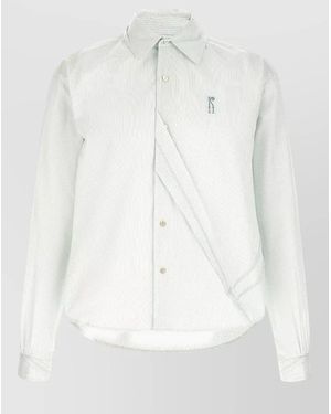 Kiko Kostadinov Striped Long-Sleeve Shirt - White