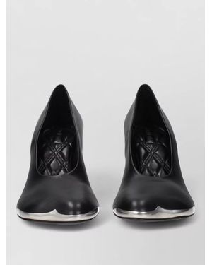 Burberry Leather High Heel Court Shoes - Black