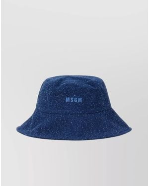 MSGM Cotton Bucket Hat - Blue