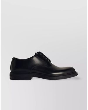 Dolce & Gabbana Round Toe Lace-Up Shoes in Black for Men | Lyst