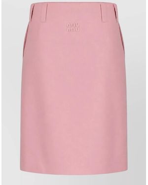 Miu Miu Mohair Mini Skirt - Pink