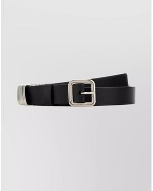 Jil Sander Adjustable Leather Belt Featuring Multiple Holes - Multicolour