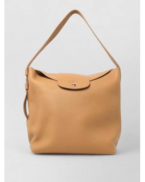 Longchamp Leather Shoulder Bag - White