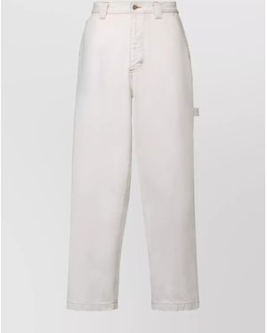 Maison Margiela Cotton Straight-Leg Jeans - White