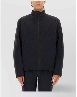 Veilance Lightweight High Collar Long Sleeve Jacket - Blue