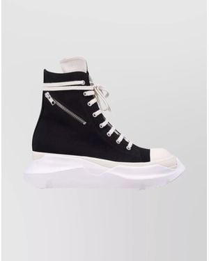 Rick Owens Abstract High-Top Sneakers Chunky Sole - White