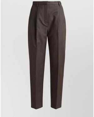 Tory Burch Pleated Tapered Pants - Gray