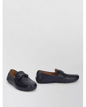 Ferragamo Loafers Gancini Ornament Leather Boat Shoes - Multicolor