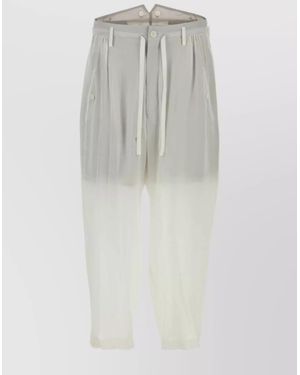 Yohji Yamamoto Pants Drawstring Waist Pockets - White