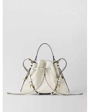 Givenchy Voyou Small Leather Bucket Bag - Natural