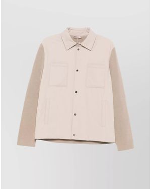 Herno Panelled Shirt Jacket - Natural