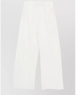Entire studios Wide Leg Sweatpants Side Pockets Lounge Bottom - White
