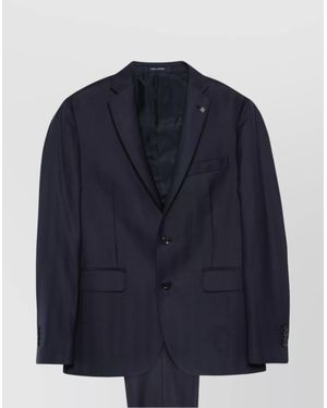 セットアップ Tagliatore Double-Breasted Tailored Suit With Classic Lapel Tagliatore Fitted double-breasted Suit | Blue | FARFETCH