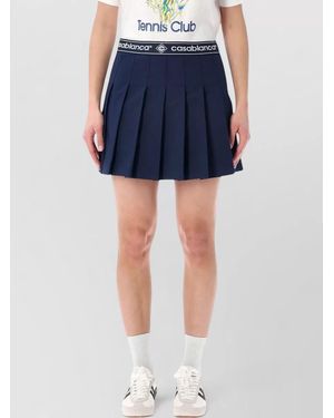 CASABLANCA Pleated Mini Skirt - Blue