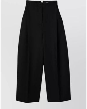 Jacquemus Wool Straight-Leg Suit Pants - Black