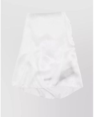 Ann Demeulemeester Silk Satin Sleeveless Blouse - White