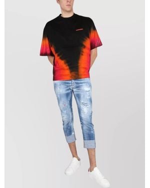 DSquared² Logo Print Cotton T-Shirt - Red