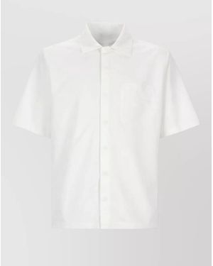 Herno Short Sleeve Straight Shirt Chest Pocket - White