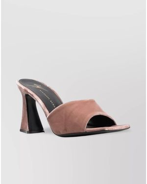 Giuseppe Zanotti Velvet Mule Sandals - Brown