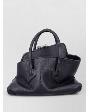 The Attico La Passeggiata Mini Suede Tote Bag - Blue