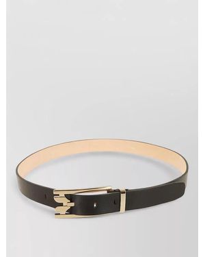 Victoria Beckham Calf Leather Pin Buckle Belt - Gray