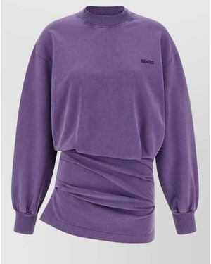 The Attico Faded Sweatshirt Dress - Purple
