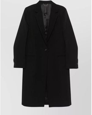 TOTEME Tailored Single-Breasted Coat With Notched Lapels - Black