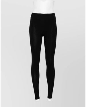 TOTEME Ribbed High-Rise Slim-Fit Leggings - Black