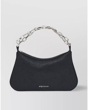 McQueen Mini Leather Shoulder Bag - Blue