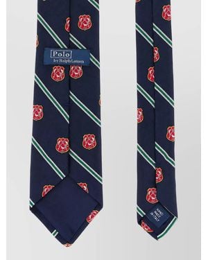 Polo Ralph Lauren Silk Ribbed Striped Tie - Blue